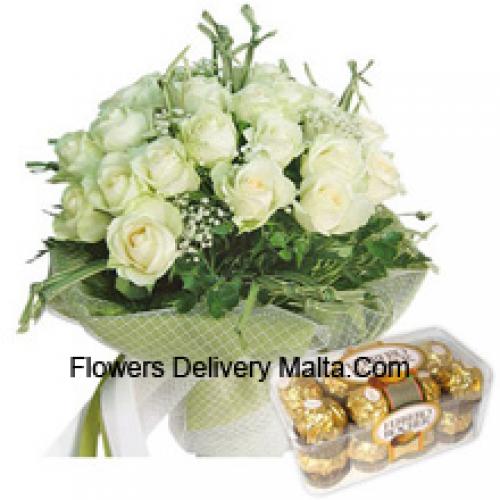 19 Rosas con deliciosos 16 Pcs Ferrero Rochers