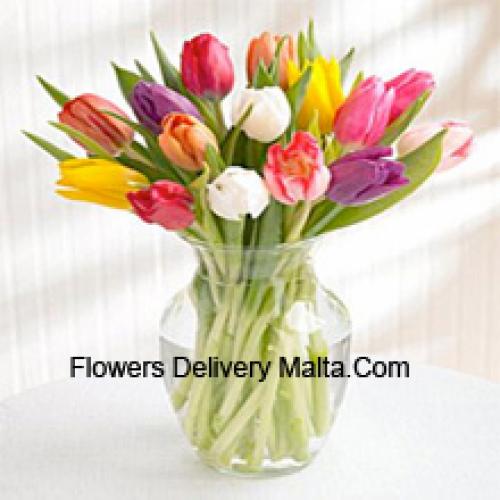 Beautiful Assorted Tulips in Vase