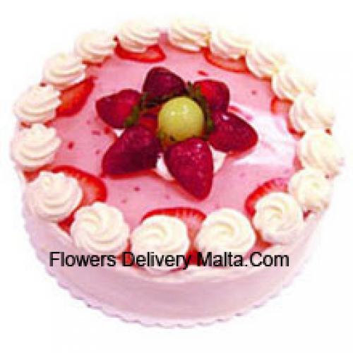 1/2 Kg Yummy Strawberry Cake