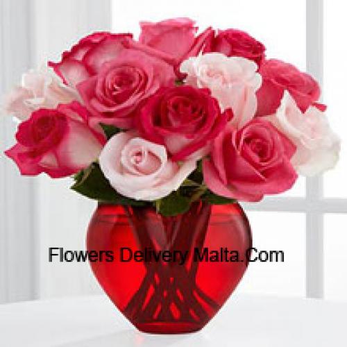 11 Dark and Light Pink Roses